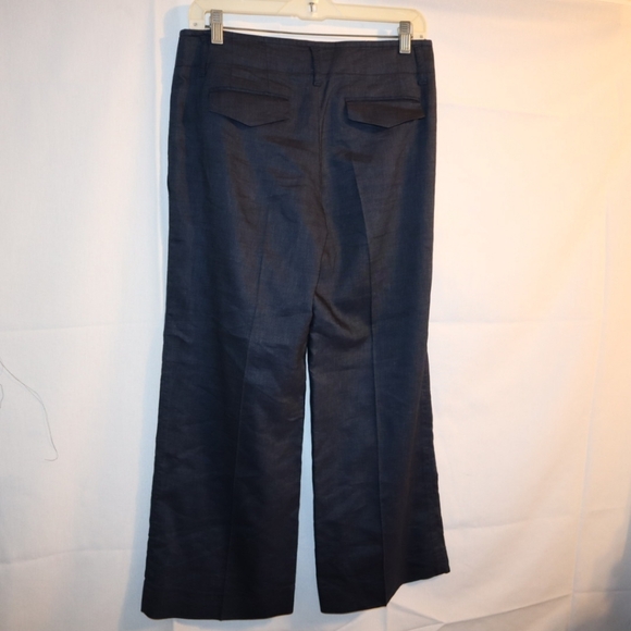 Theory Wool-blend straight-leg pants Navy Size 4 - Picture 5 of 12